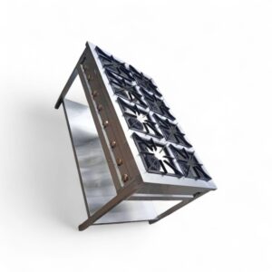 8 Burner Commercial Gas Cooker (Stainless Steel)