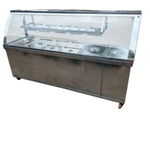 6 Inserts Food Warmer with 5 Overshelf Inserts (Stainless Steel Bain Marie)