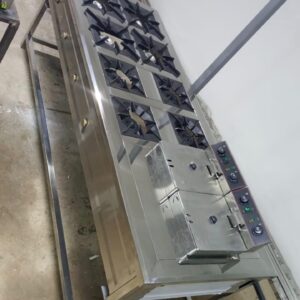 Combined Cooking Unit with 8 Burners, Cast Iron Grill & Double Fryer