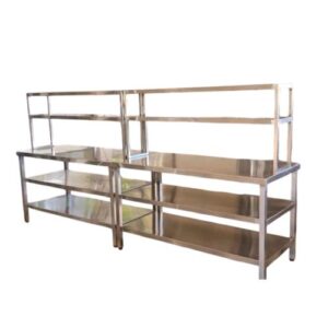 Stainless Steel table with overpass