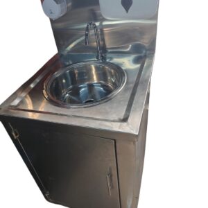 Stainless Steel Hand Wash Station with Cabinet, Soap & Paper Towel Dispenser