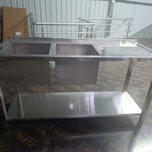 Double Bowl Sink with Worktop